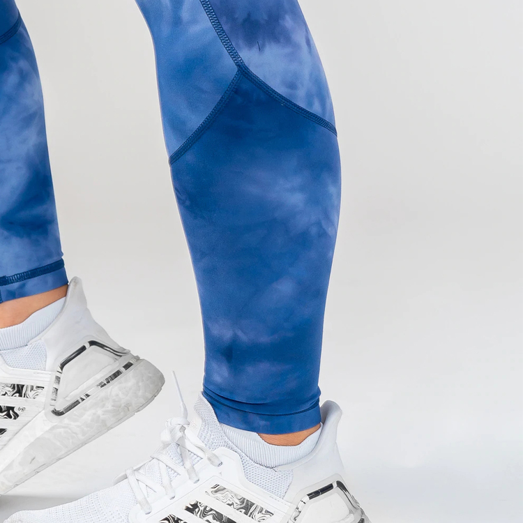 Eco Friendly Stretch Sports Gym High Waist Tie Dye Maternity Yoga Leggings For Women detail pictures