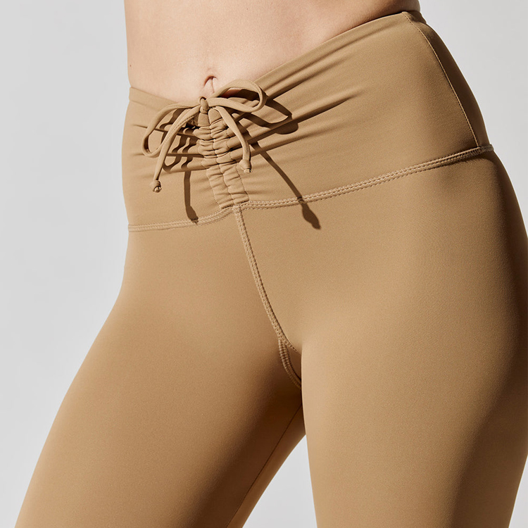 Eco Friendly Adjust Waistband Gym Tights Custom Women Yoga Leggings Pants detail pictures