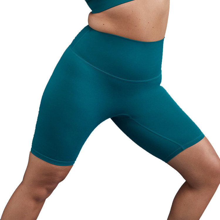 Custom Stretch No Front Seam High Waist Women Compression Yoga Fitness Biker Shorts