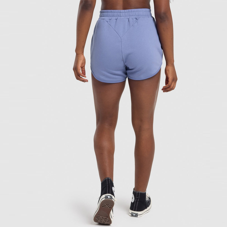 Wholesale Elastic Waist 60% Cotton 40%Polyester Custom Workout Sweat Shorts For Women detail pictures