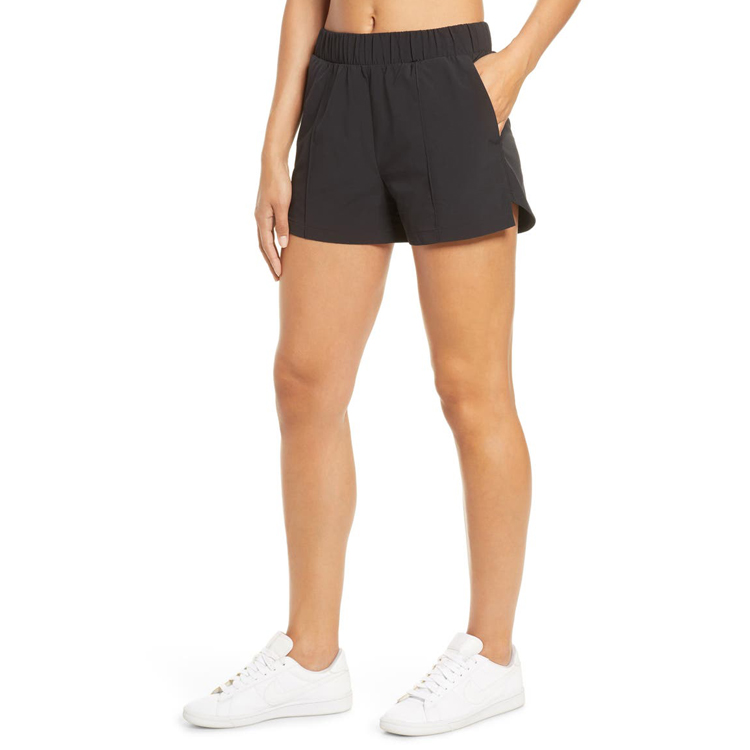 Wholesale Quick Dry Elastic Waist Workout Fitness Running Shorts With Pockets For Women