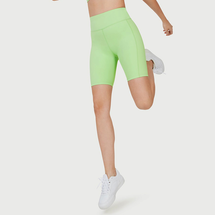 China Manufacturer Four Way Stretch Custom High Waist Yoga Biker Shorts For Women