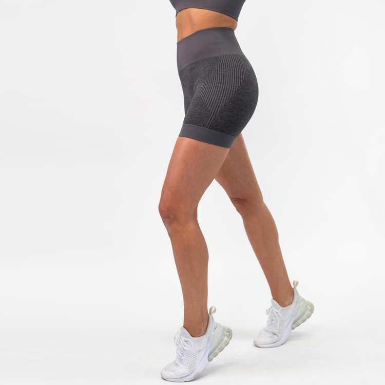 Wholesale Custom Logo High Waist Women Workout Seamless Yoga Fitness Shorts detail pictures