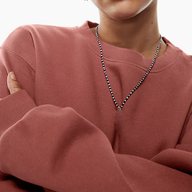 Wholesale Fleece Cotton Custom Raw Hem Crew Neck Crop Plain Sweatshirts For Women detail pictures