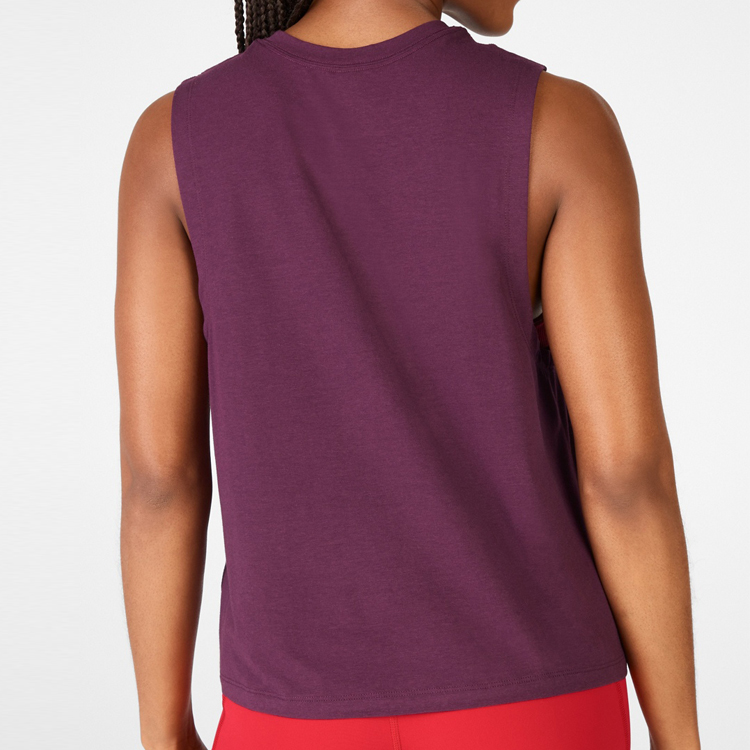 Custom High Quality Sports Fitness Gym Workout Loose Fit Tank Tops For Women detail pictures