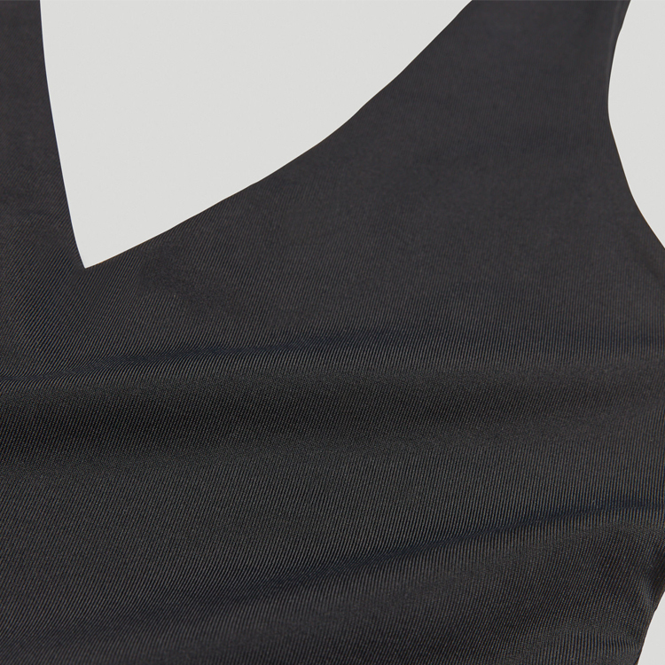 OEM High Stretch Custom Logo Quick Dry V Neck Women Gym Sports Crop Tank Top detail pictures
