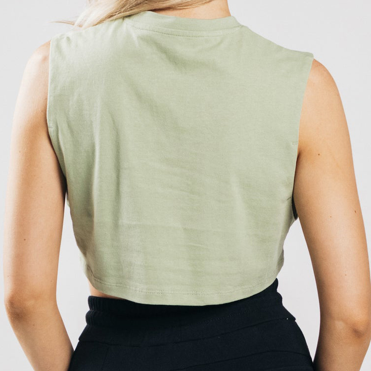 New Design Wholesale Soft Cotton Plain Crop Gym Tank Top Custom Printing For Women detail pictures