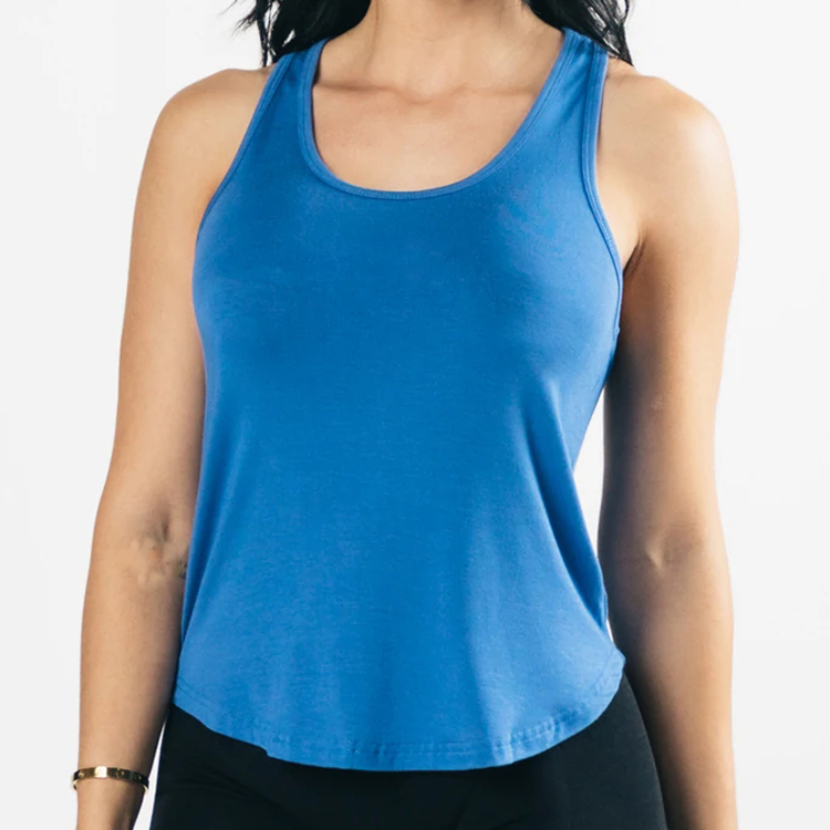 Custom Logo Lightweight Top Ladies Racer Back Gym Fitness Tank Top For Women