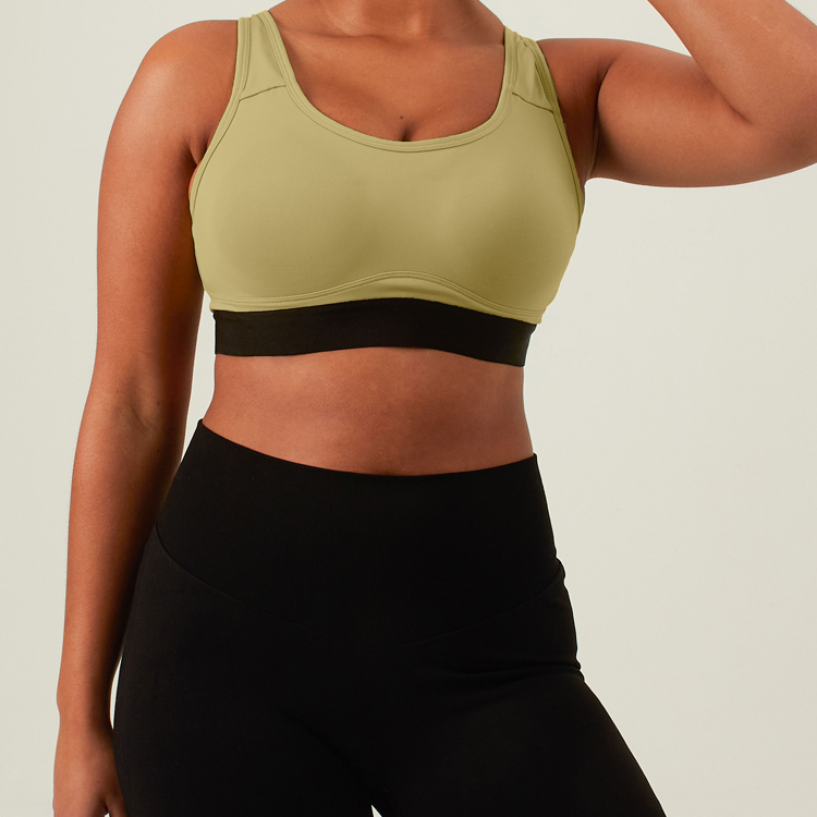 High Quality Ladies Push Up Yoga Bra Custom Adjustable Straps Sports Bra For Women detail pictures