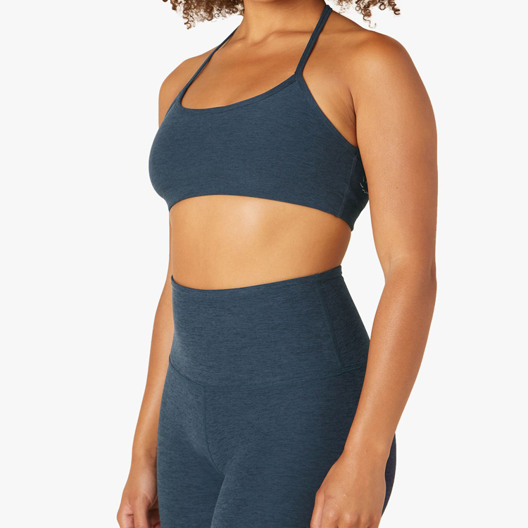 Latest Anti Shock Breathable Keyhole Fitness High Impact Women Sports Yoga Bra detail pictures