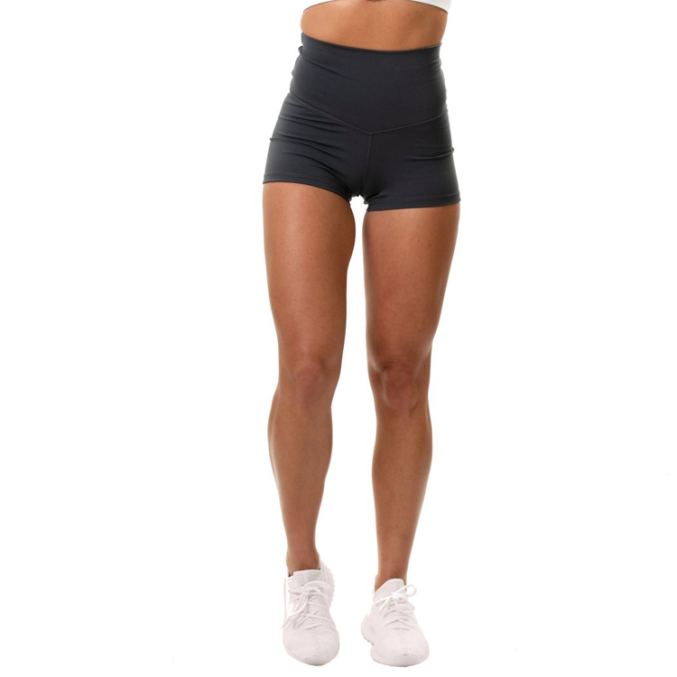 High Quality Four Way Stretch Custom Printing High Waist Yoga Booty Shorts For Women