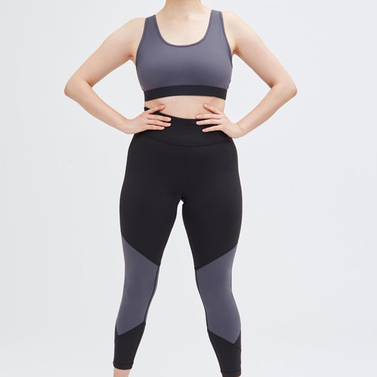 High Quality Stretchable Color Block Scoop Push Up Women Yoga Sports Bra Custom Printing detail pictures