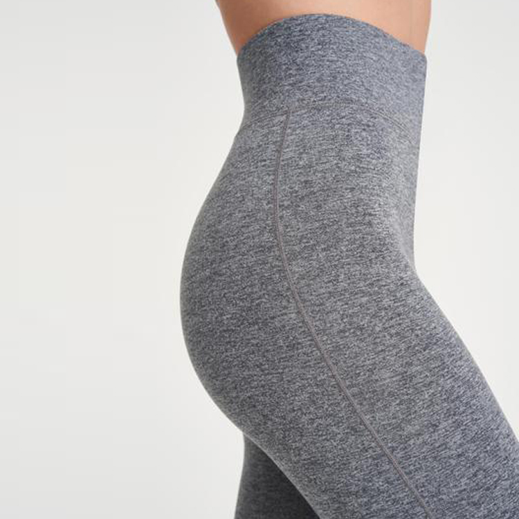 Wholesale Color Block High Waist Women Workout Yoga Pants Leggings Without Front Seam detail pictures