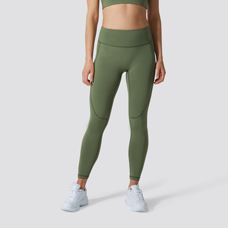 High Waist Four Way Stretch No Front Seam Sport Legging Women Fitness Yoga Tights detail pictures