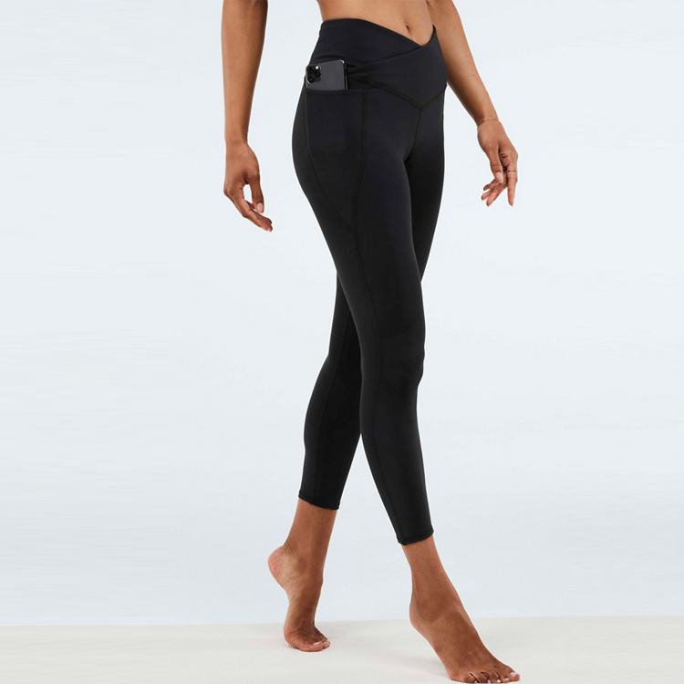 OEM Gym Custom Logo Design Workout High Waist Fitness Yoga Set For Women detail pictures