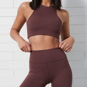 Manufacturer of  Compression Shorts -
 OEM Gym Apparels Custom Logo Design Workout High Waist Yoga Bra Set Fitness Wear For Women – AIKA