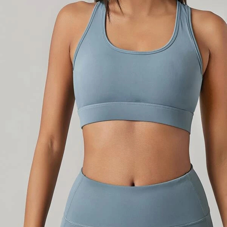 Wholesale Two Piece Yoga Suit Custom Racer Back Yoga Fitness Sets For Women detail pictures
