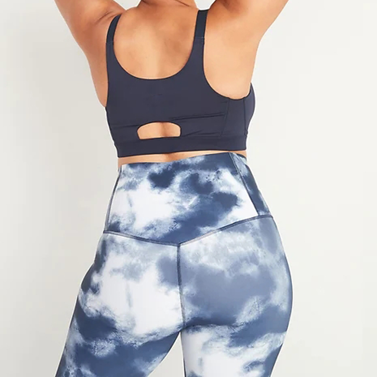 Custom Workout Back Key Hole Front Zipper Fitness Yoga Sports Bra For Women detail pictures