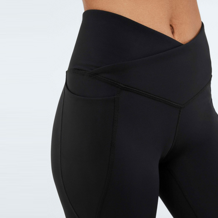 OEM Gym Custom Logo Design Workout High Waist Fitness Yoga Set For Women detail pictures