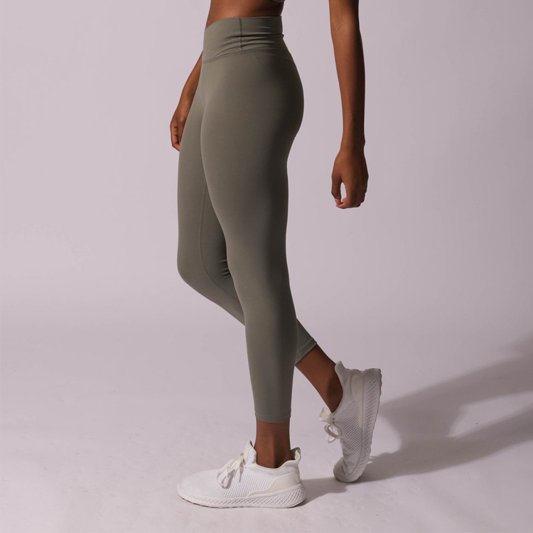 Best Sell Custom Gym Tights Women Fitness Crossover V Waist High Waist Yoga Leggings detail pictures