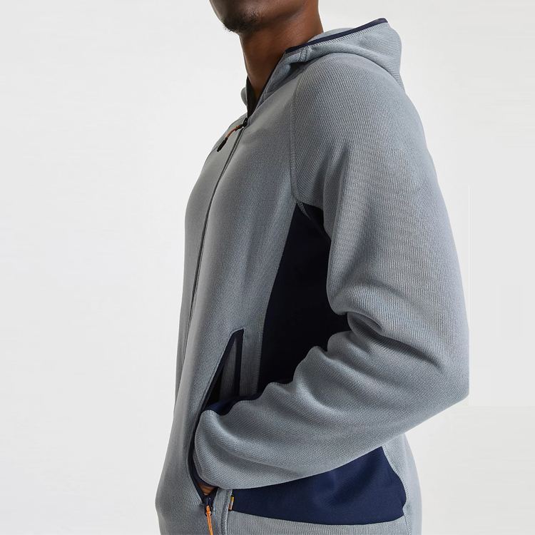 High Quality Wholesale Private Label Windproof Contrast Fleece Full Zipper Winter Outdoor Jacket For Men Sportswear